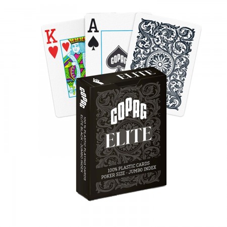 1546 Elite Poker size - Jumbo index žaidimo kortos (juodos sp.) Copag 